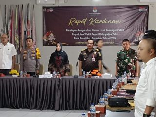 KPU Tebo Laksanakan Rakor Persiapan Pengundian Nomor Urut Calon Bupati dan Wakil Bupati Tebo Tahun 2024